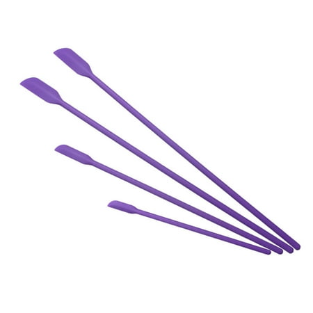 

BMForward 4PCS Mini Last Drop Long Handle Silicone Spatula Jar Scraper Tool for Kitchen