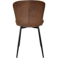 thumbnail image 4 of Set Juego 4 Sillas Houzer Comedor Cocina Ante Suede Gamuza Café Estructura Negro Asiento Café, 4 of 7