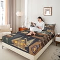 thumbnail image 4 of Feelyou 3D Deer Moose Twin Sheet Sets for Teens, Rustic Jungle Wildlife Twin Fitted Sheet, Christmas Cabin Flat Sheet, Microfiber Bedroom Decor, 3-Piece, 4 of 7