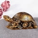 thumbnail image 5 of Estatua de tortuga de resina, colección de mesa, adorno, artesanía, figura creativa de animal Bronce, 5 of 8