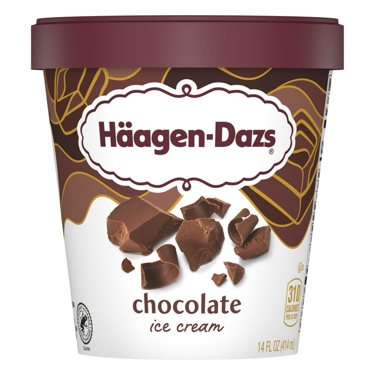 Haagen Dazs Chocolate Ice Cream, Gluten Free, Kosher, 14 oz