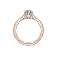 thumbnail image 2 of 0.70 Ct Brilliant Pear Cut Natural Diamond Accents Elegant Halo Ring for Women Solid 18K Rose Gold Size 6, 2 of 8