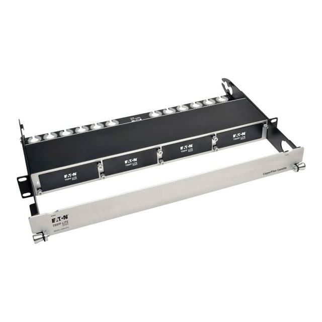 Eaton Tripp Lite Series High Density Copper Fiber Enclosure Panel 4-Cassette Capacity 1U - Network device enclosure - black - 1U - 19"