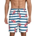thumbnail image 1 of Balery Clown Fish Pantalones cortos de pijama de punto de algodón para hombre con cinturilla y bolsillos-Small, 1 of 6