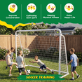 thumbnail image 3 of Mersco 8x6 FT Soccer Goal for Backyard, Heavy-Duty Metal Soccer Net, with Shooting Ring, Stakes & Cones, Soccer Training Equipment Set, Soccer Goal for Kids and Adults, 3 of 11