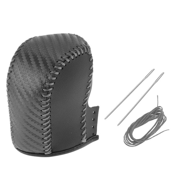 Unique Bargains Anti-Slip Gear Shift Knob Cover Car Stick Shifting Handle Protector for Acura ZDX 2010-2012 Black Gray Faux Leather
