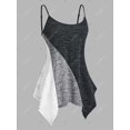 thumbnail image 2 of Top Cami de Pañuelo de Espacio Teñido Rosegal Camisetas sin mangas de talla grande, 2 of 5