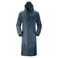thumbnail image 2 of Imperméable Long Résistant aux Tempêtes avec Bande Réfléchissante - Imperméable de Randonnée en PVC pour l'Extérieur, les Voyages, le Camping et les Urgences - Capuchon Ajustable, Conception Réutilisable et Portable, 2 of 7