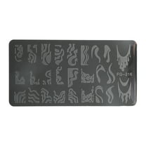 Unique Bargains 1 Pc Colorful Nail Art Stamp FG-216 Silver Tone