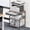 Grey, variant on POAO Large Printer Stand with Drawer, 5-Adjustable Heights 3 Tier Table with Wheels, Rolling Printer Cart with Storage for Home Office