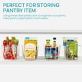 thumbnail image 3 of Bacs de Rangement en Plastique Transparent pour Garde-Manger, Contenants de Conservation des Aliments avec Poignée pour Armoire, Comptoirs de Cuisine, Placard, Réfrigérateur, Organisateurs de Garde-Manger, Grands, 3 of 8