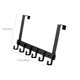 thumbnail image 2 of Ganchos para colgar puertas Organizador de metal | Estante de armario sin taladro | Almacenamiento que ahorra espacio de 6 ganchos para la entrada del baño del dormitorio | Resistente Negro Blanco, 2 of 5