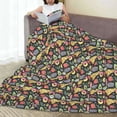thumbnail image 6 of Pofeuu Doodle Food Print Ultra-Soft Micro Fleece Blanket,for Bed Or Sofa,All Season Throw Blankets Flannel Blanket-80"x60", 6 of 7