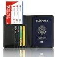 thumbnail image 4 of PrePat Wallet Holder Slim Leather Travel Passport  RFID Blocking ID Card Case Cover, 4 of 12