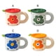 thumbnail image 3 of Toystoory Taza de cerámica con tapa para café y agua, bonitas tazas con diseño de flores, recipiente para desayuno, asa para taza, suministros Juegos de servir café y té Verde, 3 of 6
