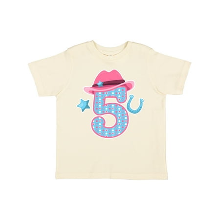 

Inktastic Five with Cowgirl Hat Star and Horseshoe Gift Toddler Toddler Girl T-Shirt