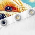 thumbnail image 3 of Erosebridal Animal Dog Curtains for Living Room,Tropical Flower 30%-50% Blackout Curtains Set of 2 (38x45),Ocean Beach Curtains and Drapes (38x45),Teenager Bedroom Decor, 3 of 6