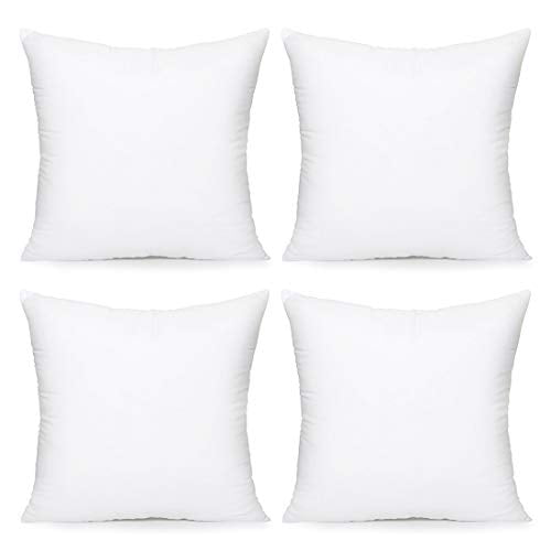 Acanva Soft Polyester Pillow Inserts 16" x 16" White