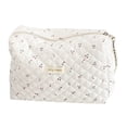 thumbnail image 1 of Organizador De Viajes Bolso De Cosméticos Para Mujer, Con Cremallera, Acolchada, Para Maquillaje, Bolsos De Mano, Organizador De Viaje Portátil (Blanco), 1 of 9