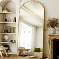 thumbnail image 2 of Anyrose 78"x 38" Arched Full Length Mirror Full Body Wall Mirrors, Gold, 2 of 8