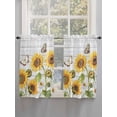 thumbnail image 5 of Yellow Sunflowers Living Room Curtains 2 Panel, Vintage Country Flowers Butterfly Wood Board Cafe Window Treatment, Farmhouse Bedroom Bathroom Kitchen Curtains Drapes 104"x54", 5 of 6