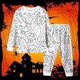 thumbnail image 2 of Shadoumai Halloween Pajamas for 8-10 Solid Color Cotton Pajamas Cute Graphic Print Diy Hand Painted Pjs Casual Long Sleeve Family Easter Outfits Matching Sets Sleepwear for, 2 of 4