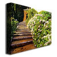 Trademark Art "Garden Staiway Tuscany" Canvas Wall Art by David Lloyd Glover