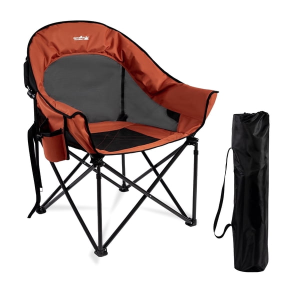BRONZY XL Oversized Camping Chair, Breathable Cooling Mesh, Heavy Duty 400lbs