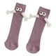thumbnail image 3 of Calcetines de novedad divertidos Calcetines de tubo medio transpirables suaves Calcetines de manos de pareja 1 Púrpura Yuyangstore Calcetines de pareja, 3 of 7