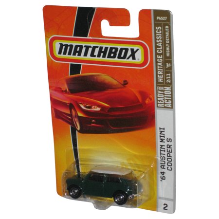 Matchbox Heritage Classics (2008) Green '64 Austin Mini Cooper S Toy Car #2