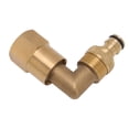 thumbnail image 1 of Hose Elbow Fitting Brass 3/4in Female Thread Universal Rotation Pipe Elbow Adapter Good Sealing Nipple Set for Watering, 1 of 9