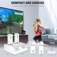 thumbnail image 5 of For Wii Controller Charger and Rechargeable Battery，4-in-1 Charging Station for Wii & Wii U Remote Controller with 4 Pack 2800mAH Rechargeable Batteries+USB Cable (Remote Not Included), 5 of 9