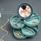 thumbnail image 3 of Pendientes Anillos Joyero 360 degree Giratorio con Espejo Organizador Azul Zulema  Estuche de almacenamiento de pendientes, 3 of 8