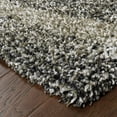 thumbnail image 4 of 8' X 11' Charcoal Silver And Grey Abstract Shag Power Loom Stain Resistant Area Rug, 4 of 5