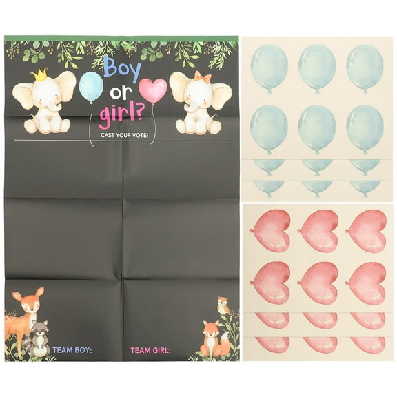 Supvox Gender Reveal Game Black Copper Paper Unique Party Decoration Supplies