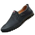 thumbnail image 2 of jjayotai Shoes for Men Men Driving Shoes Soft Leather Peas Shoes Casual Flat Non-Slip Business Shoes Flash Picks, 2 of 4