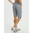 thumbnail image 7 of BALEAF Women's Hiking Shorts 13'' Knee Length Quick Dry Water Resistant Lightweight Bermuda with Pockets Frost Gray Size L, 7 of 7
