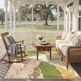 thumbnail image 6 of Outdoor & Indoor Area Rug 5'x8', Waterproof, Non-Shedding, Easy Cleaning, Leaf Mat for Patio, Living Room, Balcony, Dining Room, RV, Deck, Bedroom, Camping, Outside Carpet, Beige Grey, 6 of 10