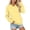 Gold, variant on Fall Sweatshirts for Women Fashion V Neck Solid Color Long Sleeve Pullover Sweatshirt with Kangaroo Pocket Oversized Casual Loose Fit Fall Winter Clothing