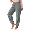 thumbnail image 4 of Kezqiaxn Pajama Pants Women Fashion Fleece Elastic Waist Stretch Lounge Pants Winter Pj Pants Womens Clothes 2026 Gray L, 4 of 8