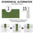 thumbnail image 6 of Sortora Kitchen Towels 100% Cotton, Super Soft and Absorbent Quick Drying Dish Towels for Kitchen ,Kitchen Towels Set, 15 x 25", Great for Cooking in Kitchen or Household Cleaning, 3 Pack, Green, 6 of 7