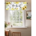 thumbnail image 2 of Valances for Windows Sunflower Bee Kind Rod Pocket Cafe Window Treatments Valance Curtains for Kitchen Bathroom Laundry Basement Windows 56"x16", 2 of 9