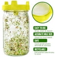 thumbnail image 7 of Visland 2PCS Sprouting Lids, Plastic Sprout Lids with Stainless Steel Screen for Wide Mouth Mason Jars Sprouter Sprout Maker with Stand for Grow Bean, Alfalfa, Broccoli, Salad, 7 of 7