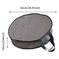 thumbnail image 2 of SUYOLL Gray 62cm Round Storage Bag Heavy Duty Cloth Protective Tote With Zipper Closure And Lift Handle For Home Organization Easy Use, 2 of 3