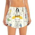 thumbnail image 2 of Balery Golf Icons And Golfer Pantalones cortos deportivos para mujer con forro y dos bolsillos, elásticos, para entrenamiento, gimnasio, yoga-XX-Large, 2 of 7