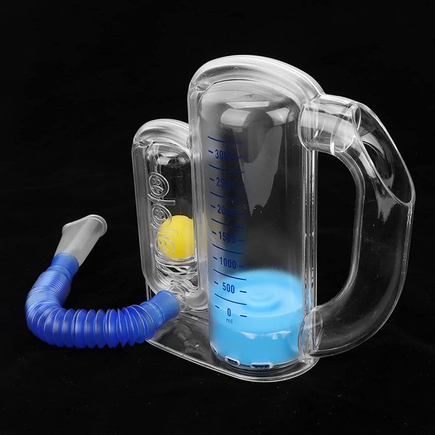 Ejercitador de respiración de espirometría de 3000 ml, entrenador de respiración, entrenador de capacidad vital de respiración, ejercicio de herramienta de entrenamiento de Shuxiu Wang 9024715000026