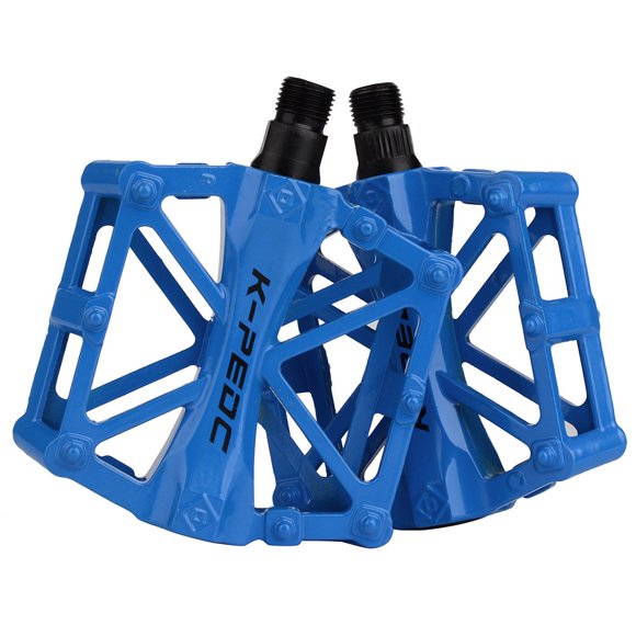 boruizhen Pédales de Plateforme en Aluminium pour Vélo CNC Pédales de Vélo de Route Légères pour VTT BMX (Bleu)