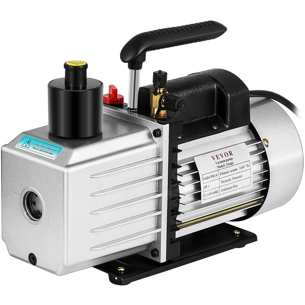 VEVOR Vacuum Pump 8CFM 1HP Two Stage HVAC Rotary Vane Vacuum Pump Wine