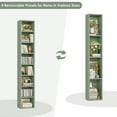 thumbnail image 6 of Homfa 8-Tier Media Tower, CD DVD Media Storage Unit with 4 Adjustable Shelves for Living Room Bedroom, Green, 6 of 8