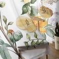 thumbnail image 5 of Sheer Curtains 84 inches Long, Spring Watercolor Vintage Yellow Flowers and Birds Light Filtering Sheer Window Curtains Rod Pocket Voile Drapes for Bedroom Living Room, 52"W x 84"L 2 Panels, 5 of 7